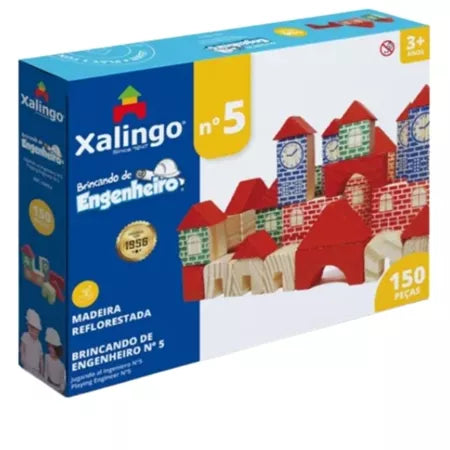 Blocos de Montar Brincando de Engenheiro 300 Peças | Brinquedo Educativo Pedagógico em Madeira 3+ – Play Gump