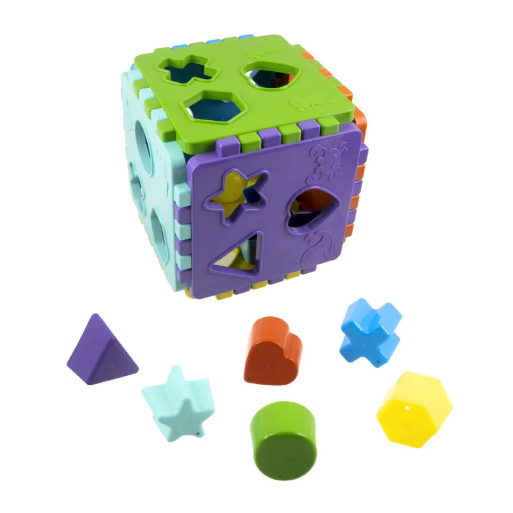 Cubo Didático Educativo de Encaixe | Brinquedo Pedagógico Colorido para Crianças +12 Meses – Play Gump