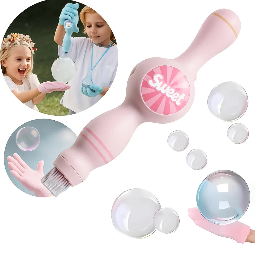 Máquina de Bolhas com Efeito Fumaça Mágica – Varinha de Sabão | Play Gump