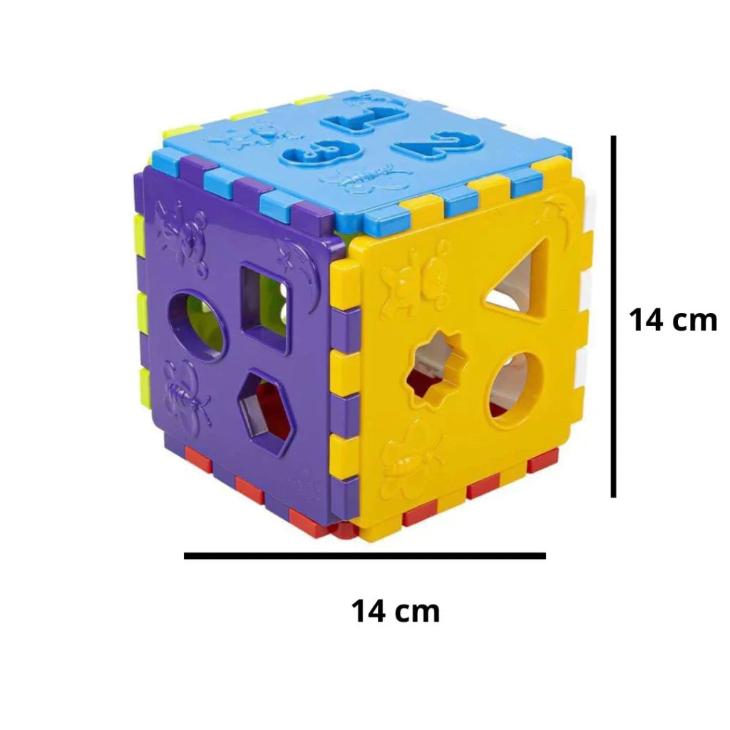 Cubo Didático Educativo de Encaixe | Brinquedo Pedagógico Colorido para Crianças +12 Meses – Play Gump