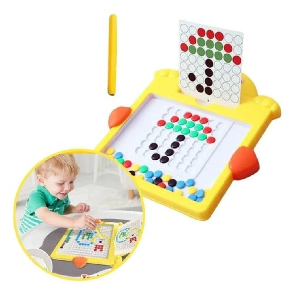 Tábua de Desenho Magnético Infantil Colorida | Brinquedo Educativo Reutilizável 49 Espaços – Play Gump