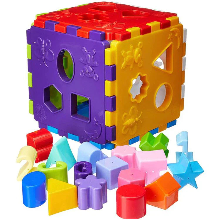 Cubo Didático Educativo de Encaixe | Brinquedo Pedagógico Colorido para Crianças +12 Meses – Play Gump