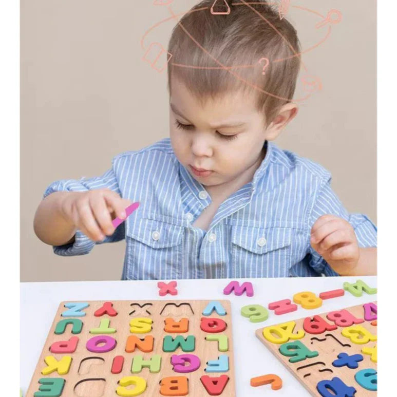 Kit 2 Tabuleiros Educativos Pedagógicos | Alfabeto, Números e Formas Geométricas para Crianças – Play Gump