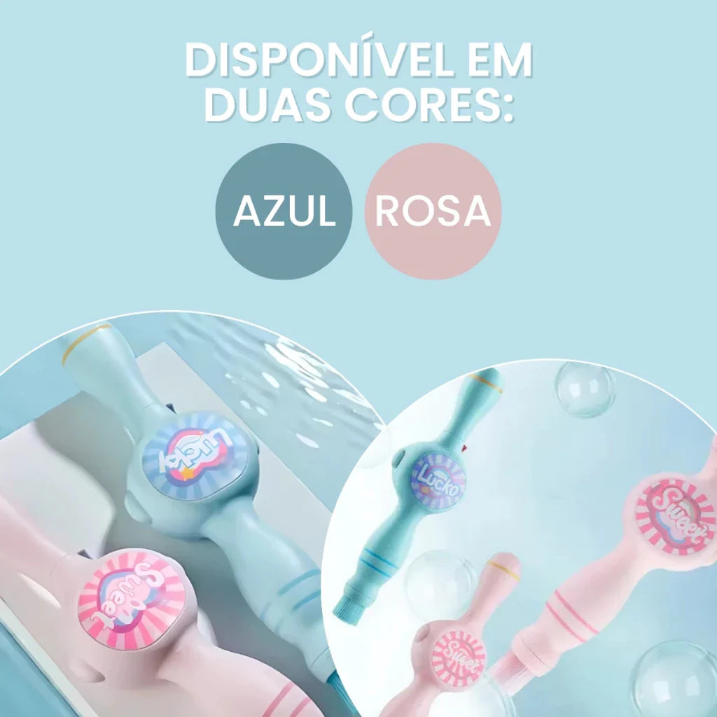 Máquina de Bolhas com Efeito Fumaça Mágica – Varinha de Sabão | Play Gump