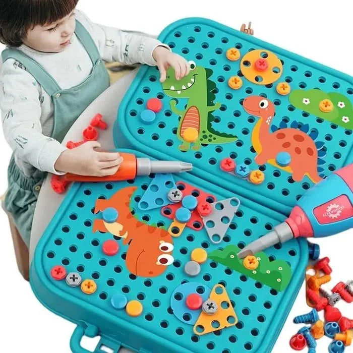 Maleta Infantil de Ferramentas com Furadeira Elétrica 228 Peças | Play Gump