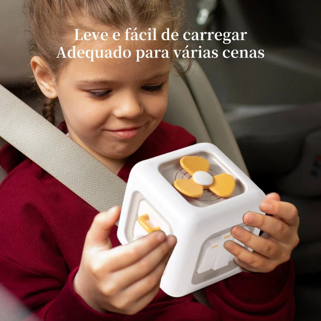 Brinquedo Sensorial Montessori 6 Lados | Cubo de Atividades Educativo para Crianças 3+ – Play Gump