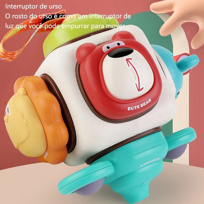 Brinquedo Sensorial Montessori 6 Lados | Cubo de Atividades Educativo para Crianças 3+ – Play Gump