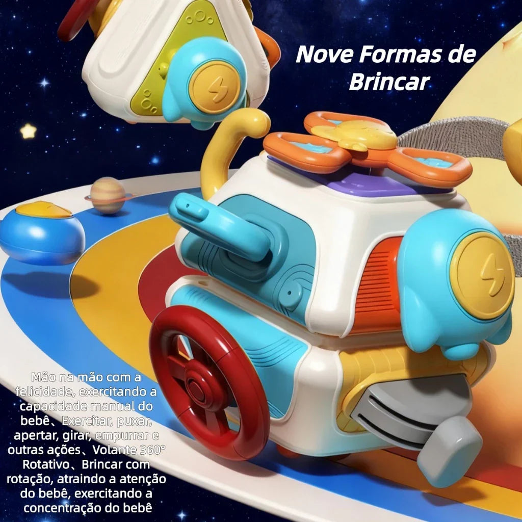 Brinquedo Sensorial Montessori 6 Lados | Cubo de Atividades Educativo para Crianças 3+ – Play Gump
