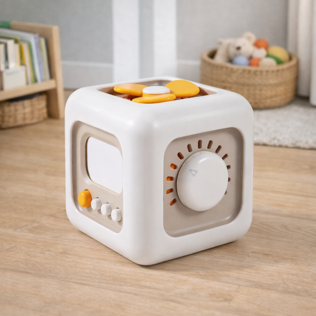 Brinquedo Sensorial Montessori 6 Lados | Cubo de Atividades Educativo para Crianças 3+ – Play Gump